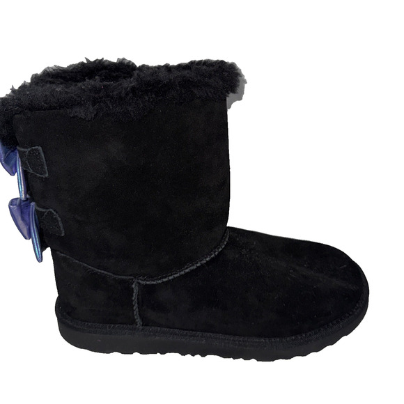UGG Bailey Bow Black boots with iridescent bow Size 6 - Picture 4 of 9